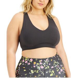 ID Ideology Women Performance Plus Impact Sports athletic Bra Charcoal